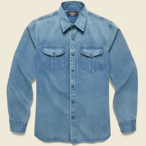 Dockman Workshirt - Faded Indigo