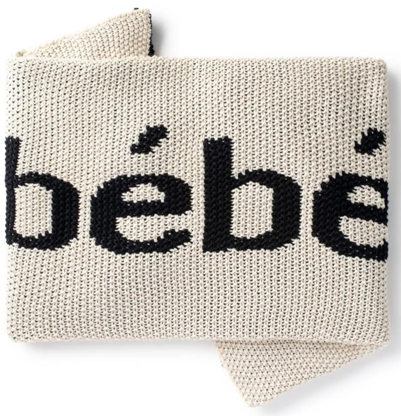 DOMANI HOME BEBE NATURAL/BLACK BABY BLANKET