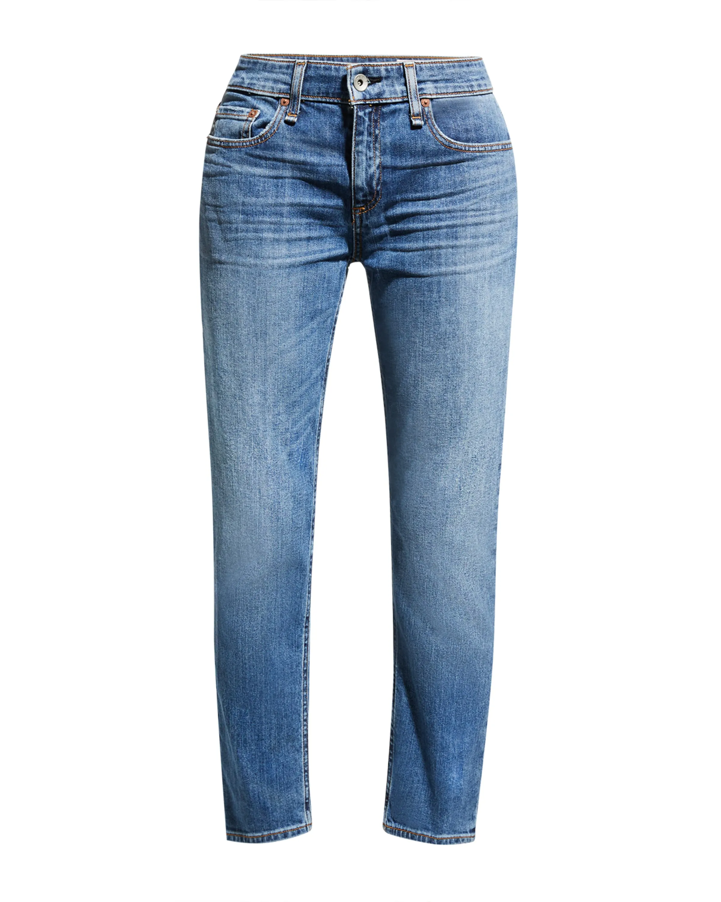 Dre Low-Rise Slim Boyfriend Ankle Jeans