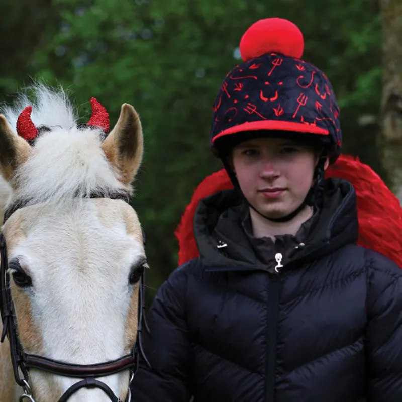 Equetech Devlish Hat Silk - Black/Red