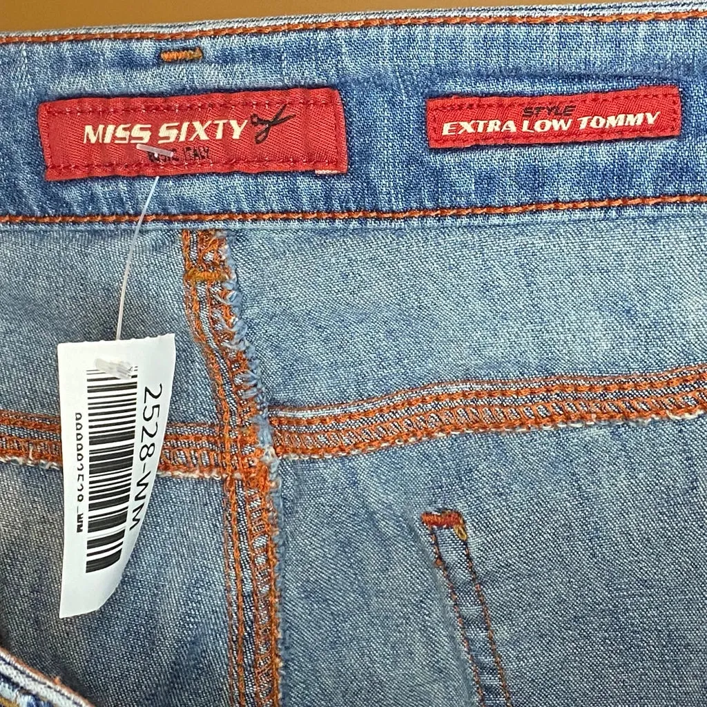 Extra Low Tommy Miss Sixty Jeans - 29W UK 8 Blue Cotton Blend