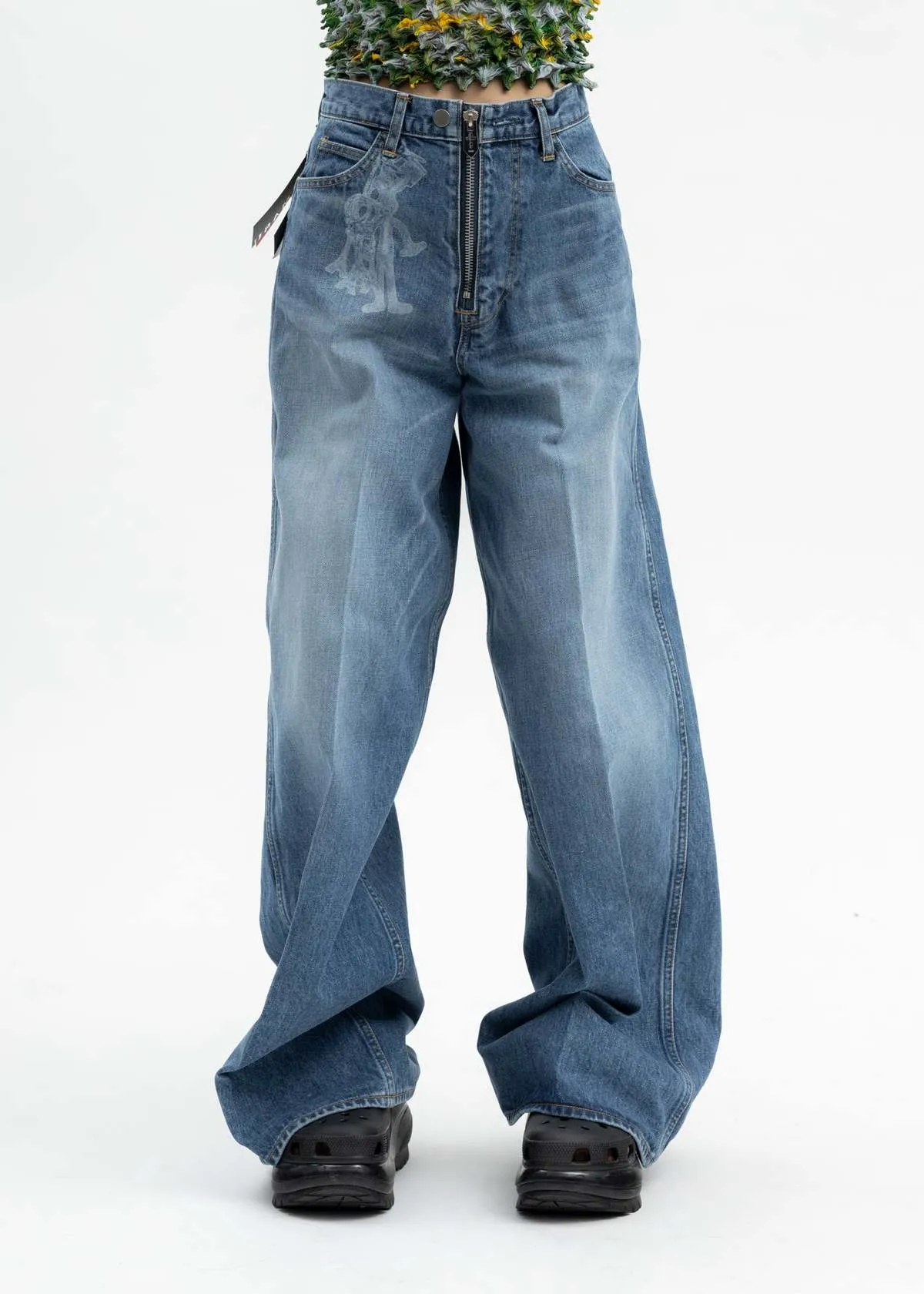 FADED INDIGO "MASUBOYS" BAGGY JEANS - blue