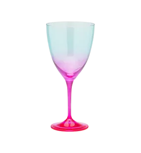 Faded Turquoise Wine Glass