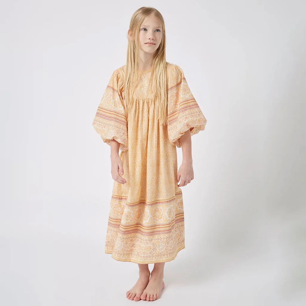 Faune Child Meadow Dress Tuscan Peach Orange