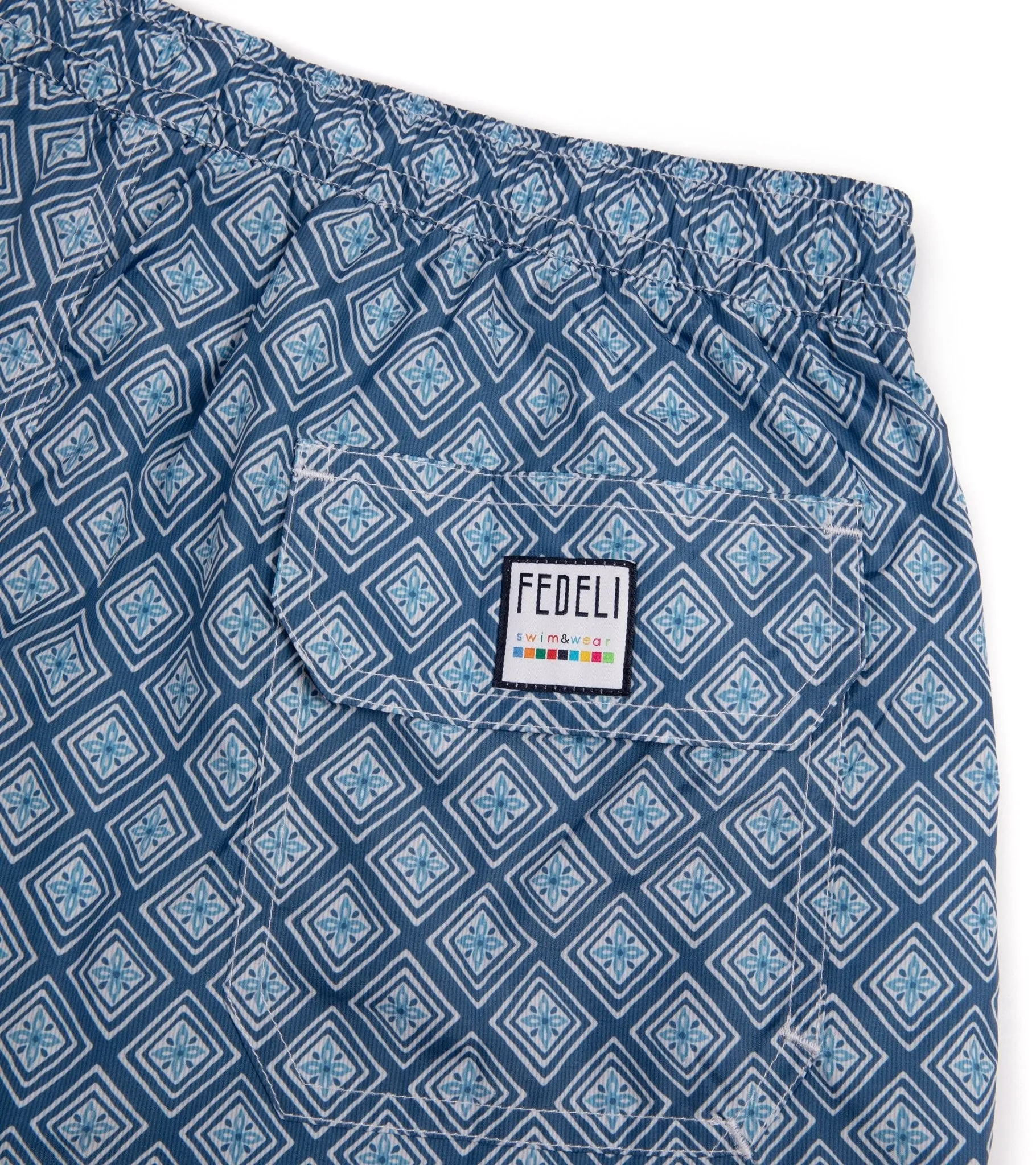 Fedeli Square Swimming Trunks: Blue