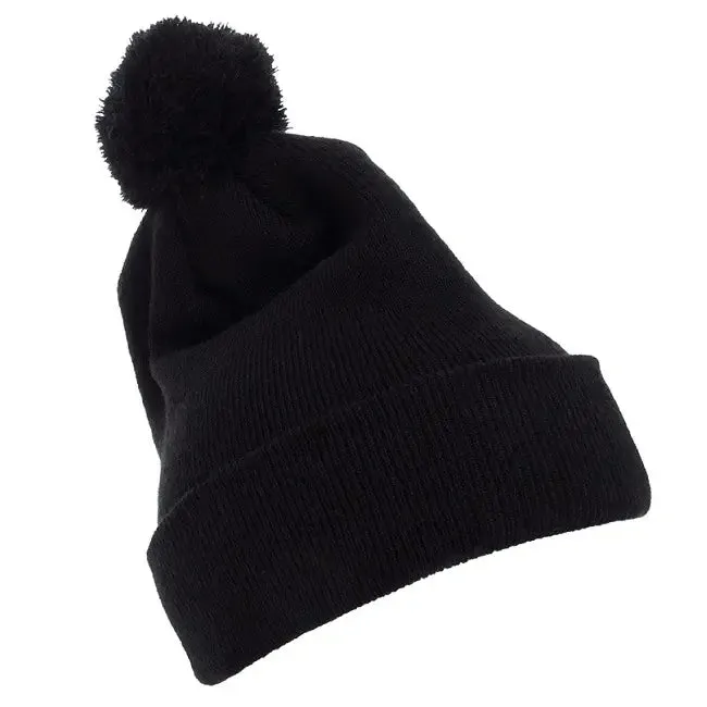 Flexfit Beanie with Cuff & Pom Pom