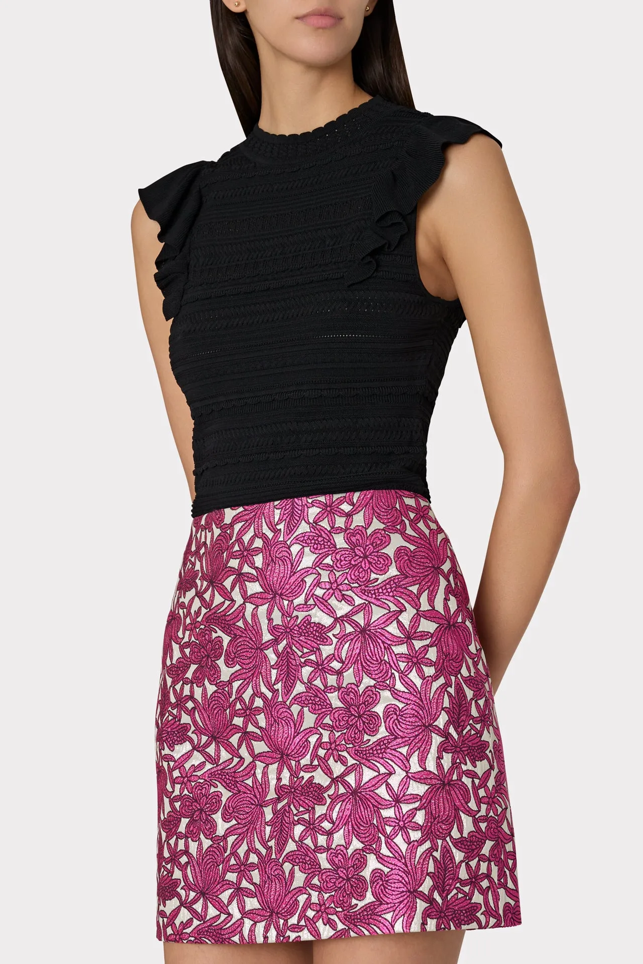 Floral Jacquard Skirt