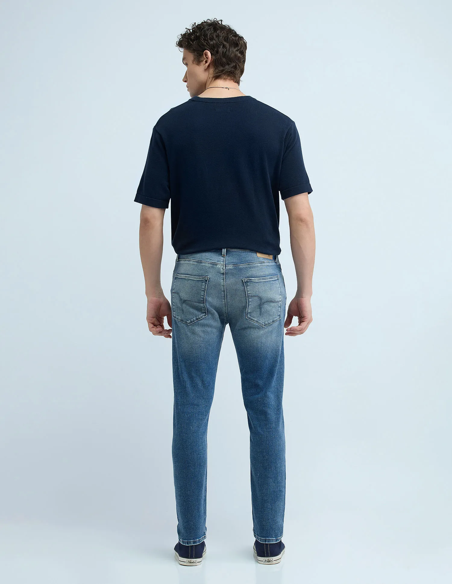 Flying Machine Slash Slim Tapered Washed Jeans