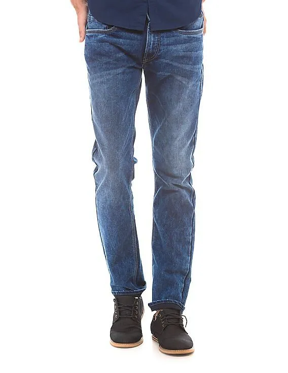 Flying Machine Slim Tapered Fit Acid Wash Jeans