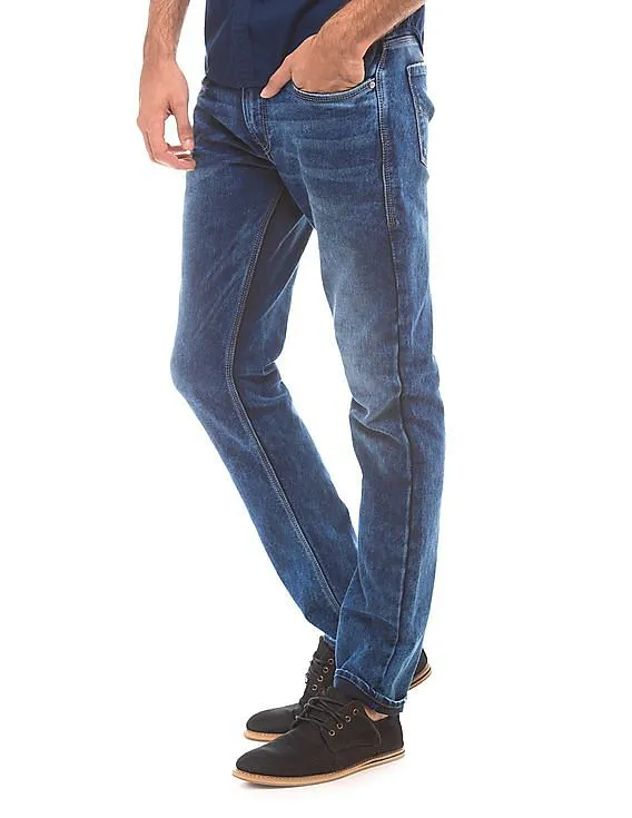 Flying Machine Slim Tapered Fit Acid Wash Jeans