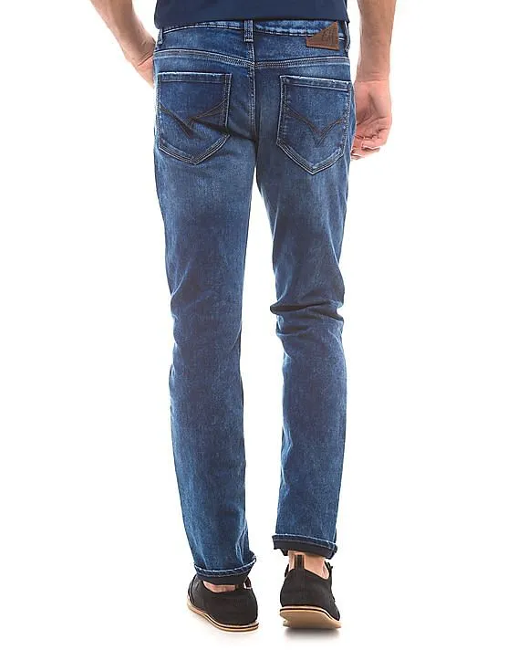 Flying Machine Slim Tapered Fit Acid Wash Jeans