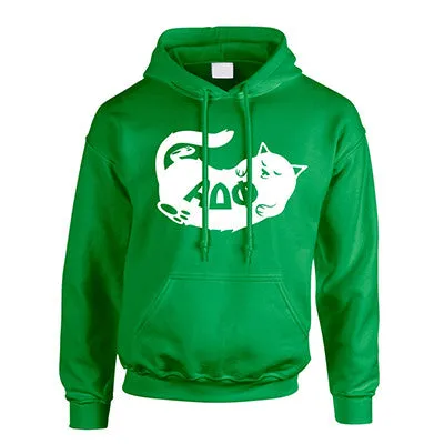 Fraternity Hooded Sweatshirt, Printed Cat Design - G185 - CAD