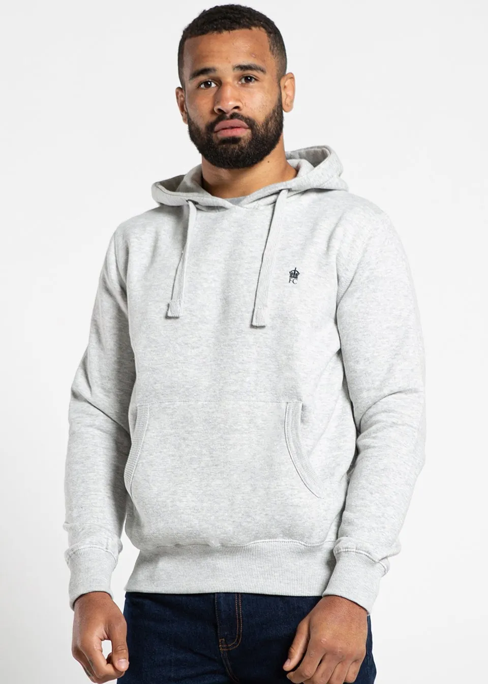 French Connection Grey Cotton Blend Hoody