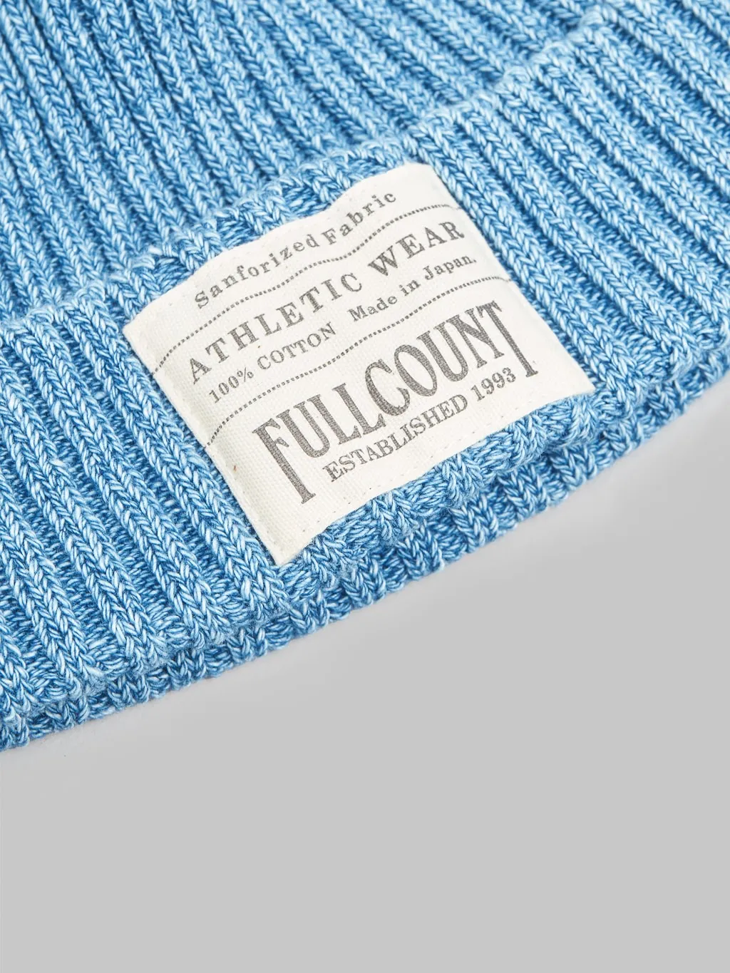 Fullcount 6817 Rib Watch Cap Faded Indigo