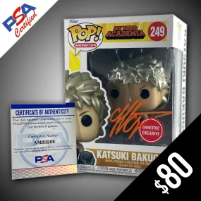 Funko Pop! - My Hero Academia: Katsuki Bakugo #249 (GAMESTOP) SIGNED by Clifford Chapin (PSA Certified)