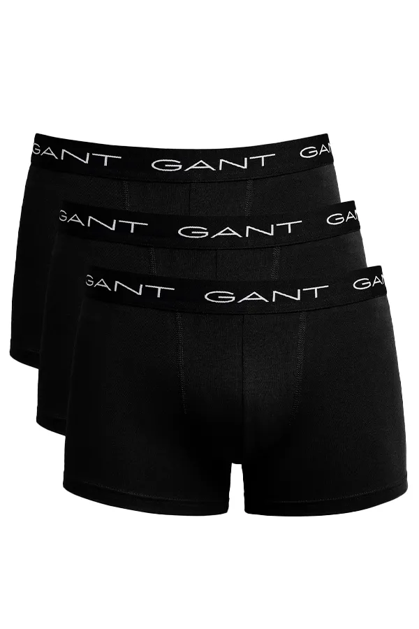 GANT 3-Pack Trunks Cotton Stretch Black