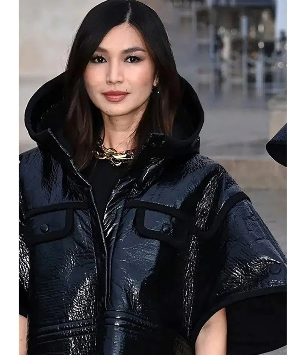 Gemma Chan Fashion Show Black Coat