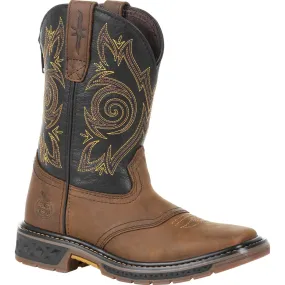 Georgia Boot Carbo-Tec LT Big Kids Pull-On Saddle Boot