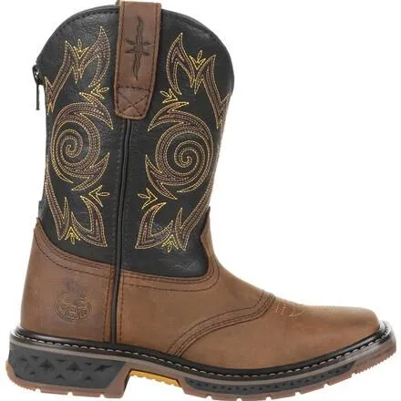 Georgia Boot Carbo-Tec LT Big Kids Pull-On Saddle Boot