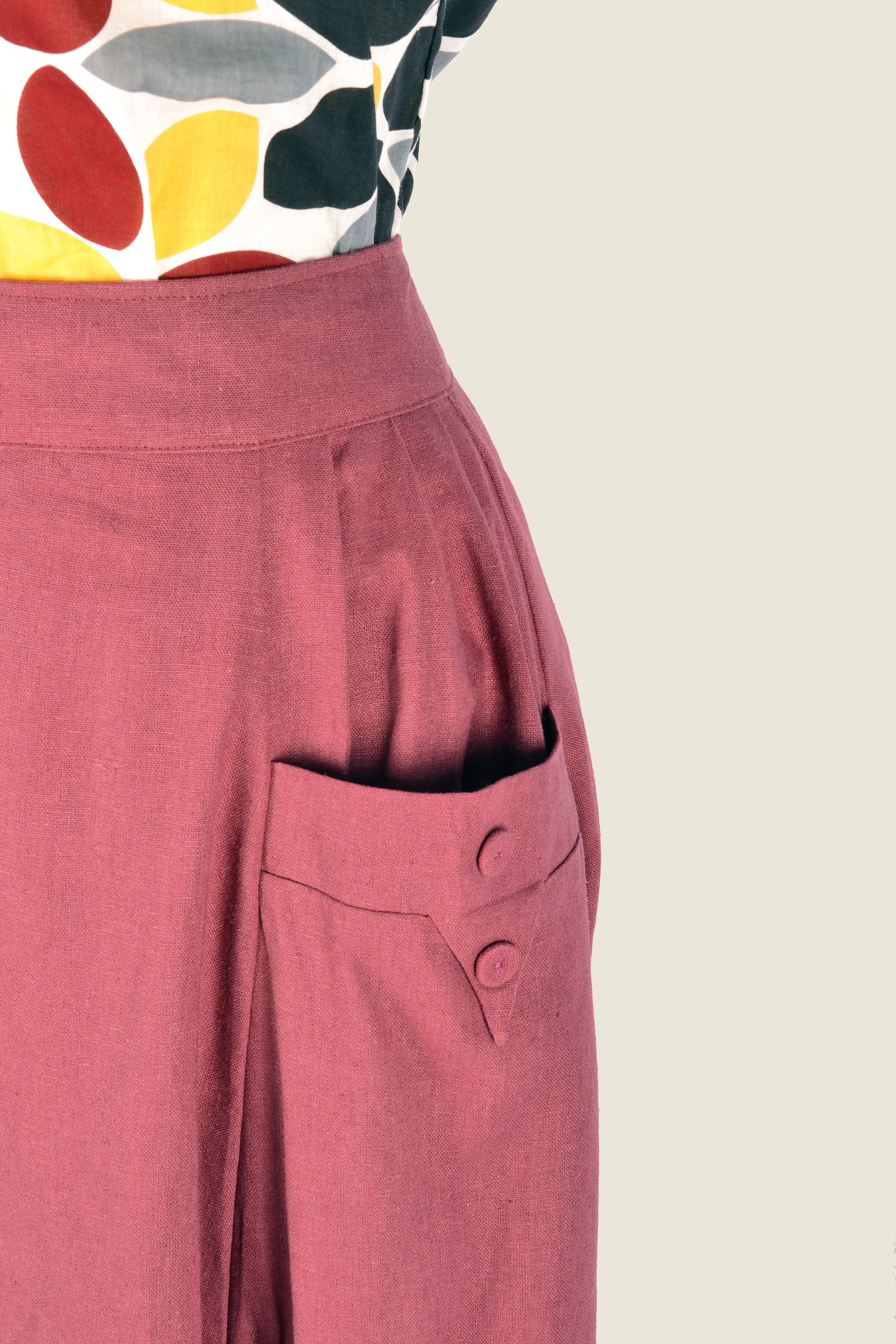 Gigi Burgundy Skirt