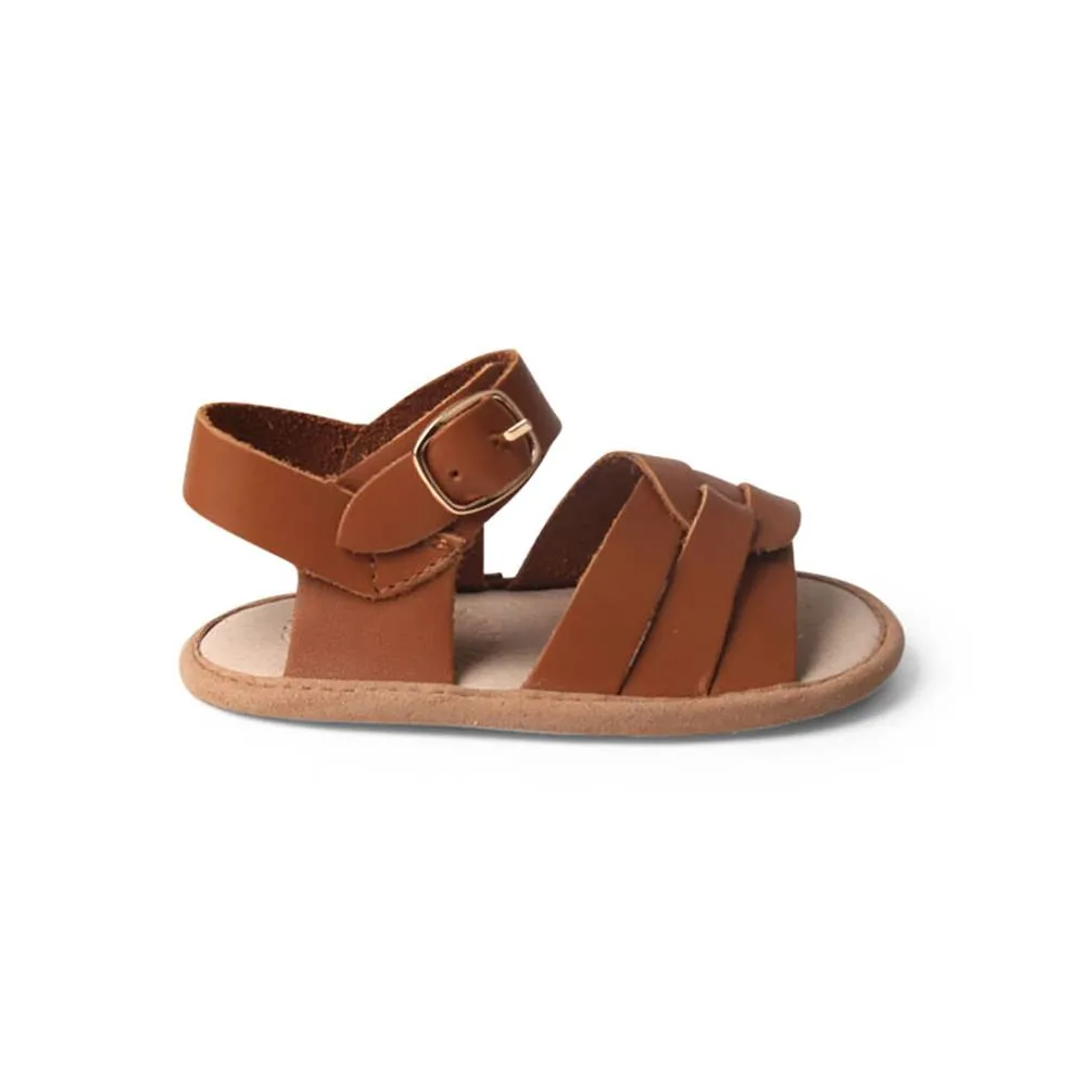 Gingerbread Weave Leather Baby Sandal