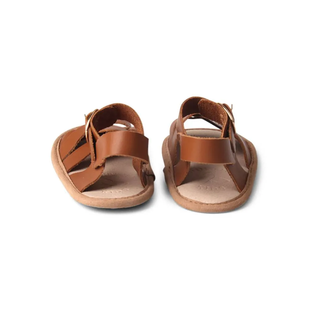 Gingerbread Weave Leather Baby Sandal