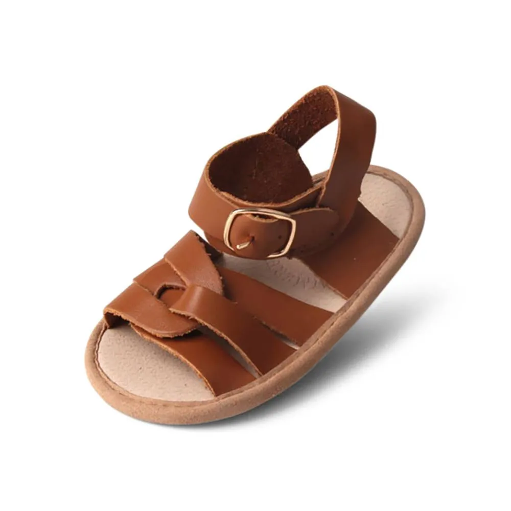 Gingerbread Weave Leather Baby Sandal