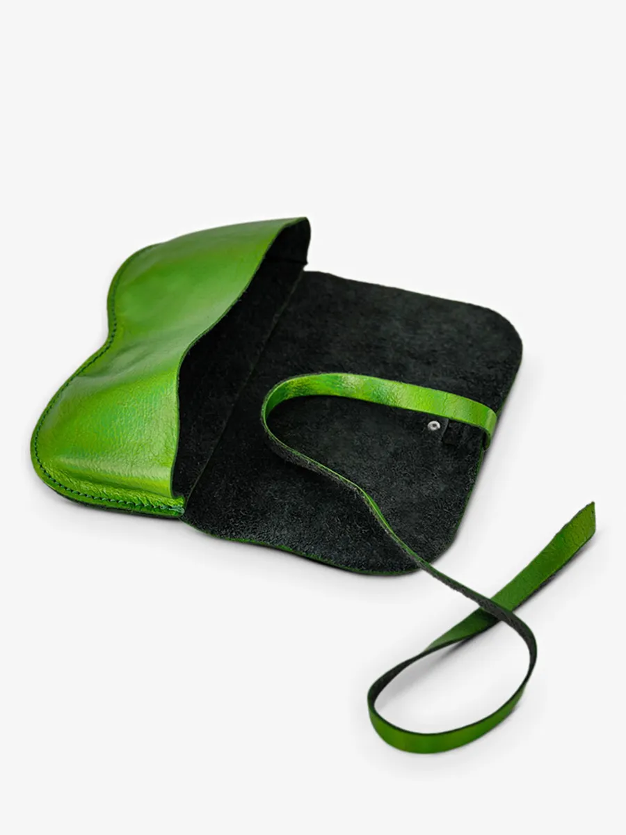 glasses case leather Green - L'Étui à Lunettes Absinthe | PAUL MARIUS