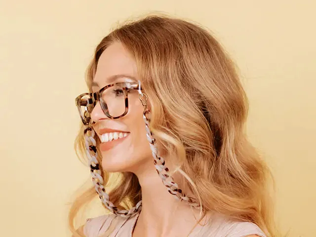 Glasses Chain White Tortoiseshell