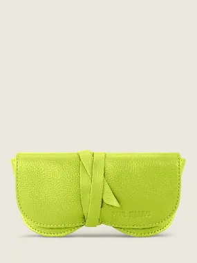 Green Leather Glasses Case for Women - L'Étui à Lunettes Sorbet Apple | PAUL MARIUS