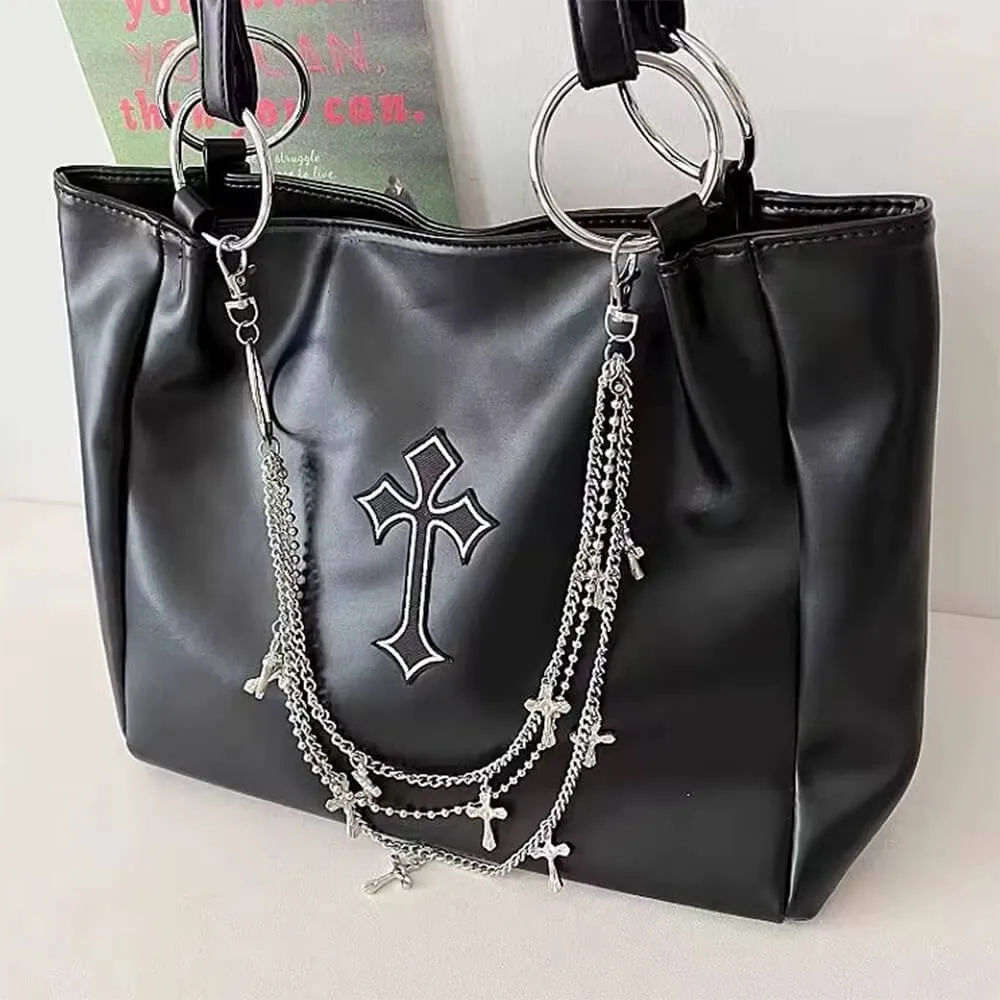 Grunge Aesthetic Cross Tote Bag