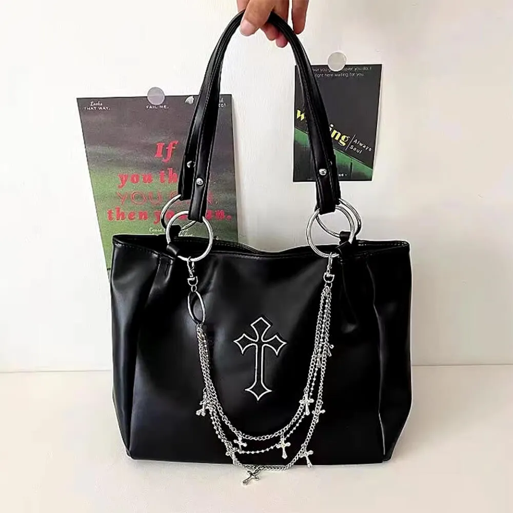 Grunge Aesthetic Cross Tote Bag