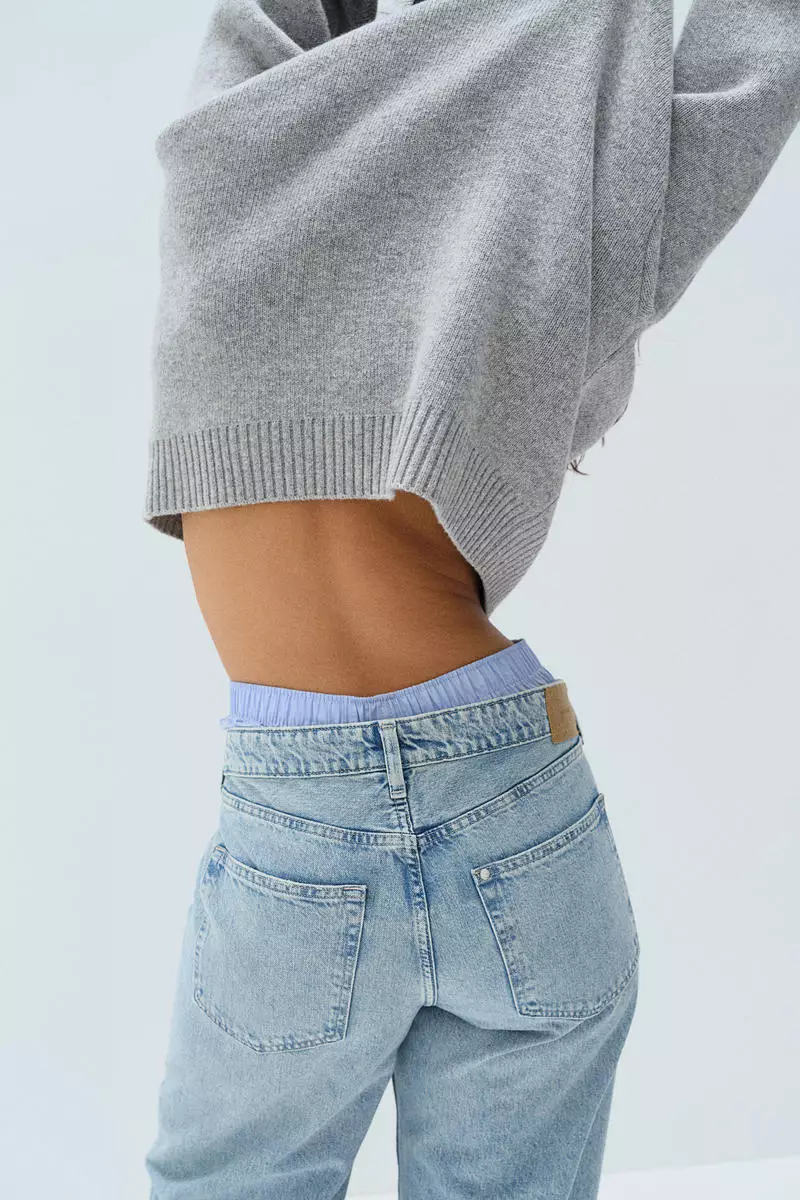 H&M Curvy Fit Baggy Low Jeans