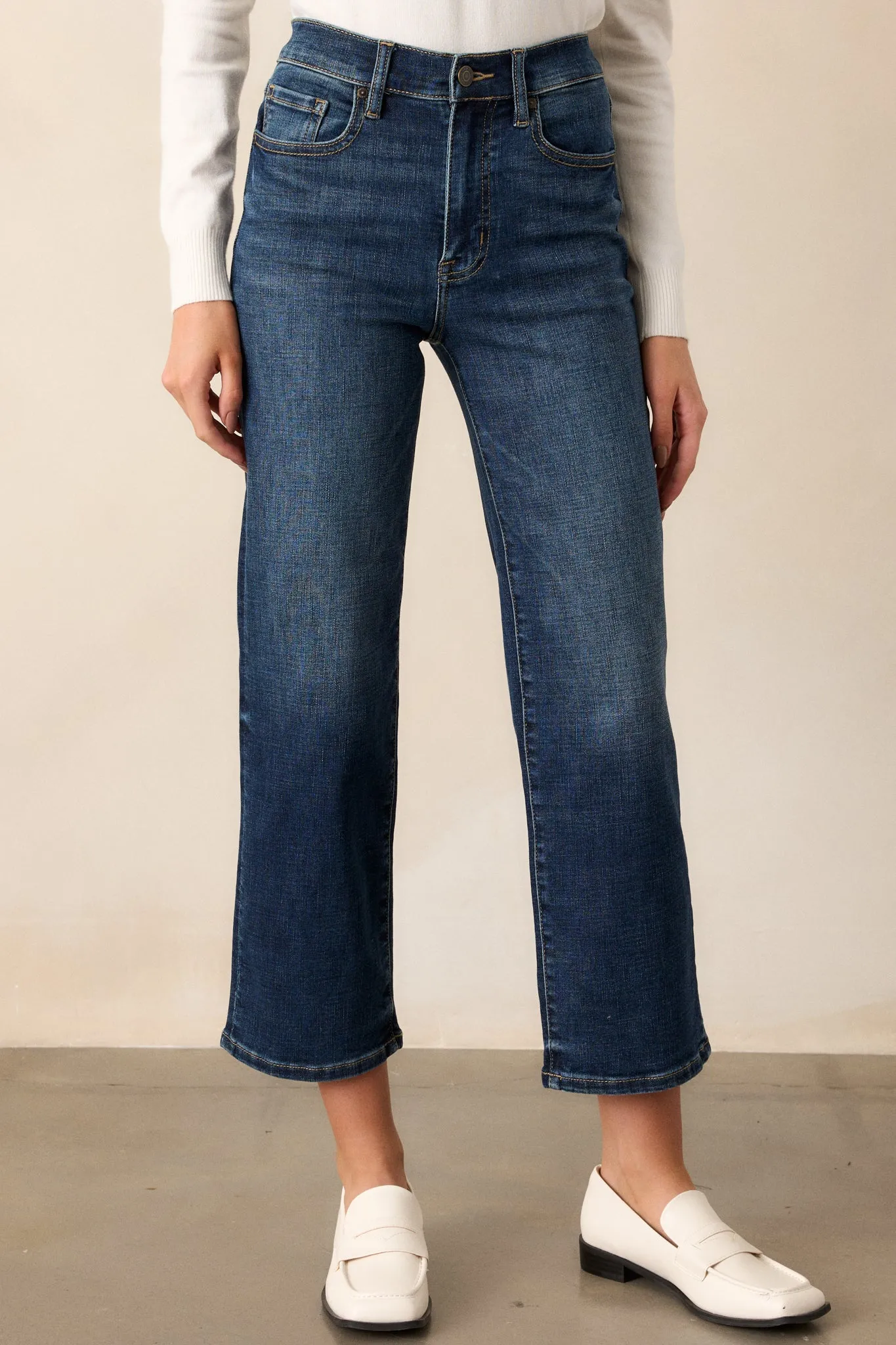 Handled It Dark Wash Straight Leg Jeans