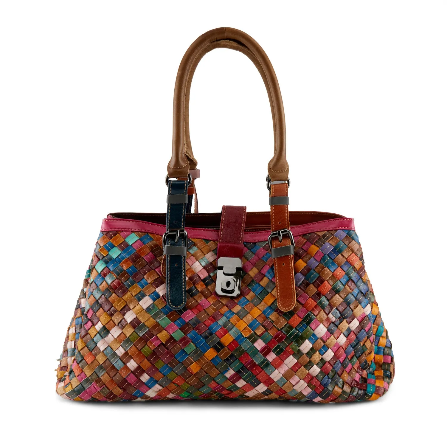  HB Triweave Shoulder Bag in Rainbow Leather  