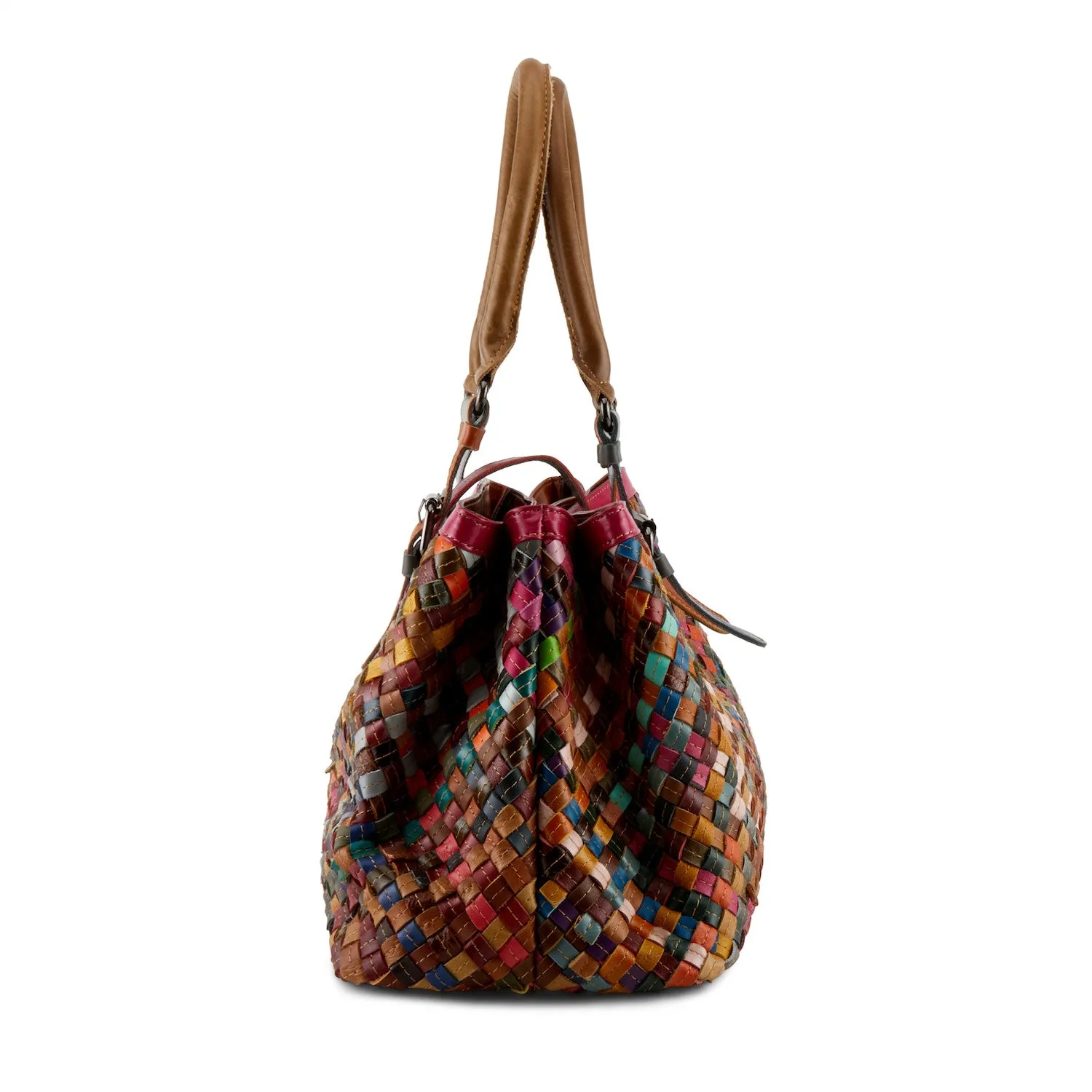  HB Triweave Shoulder Bag in Rainbow Leather  