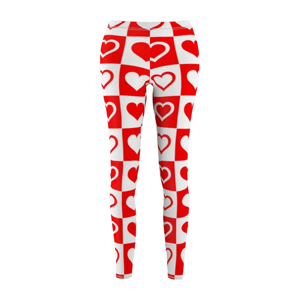 Hearts Pattern Leggings by Tshirt Unlimited