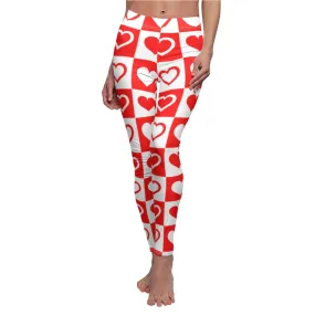 Hearts Pattern Leggings by Tshirt Unlimited