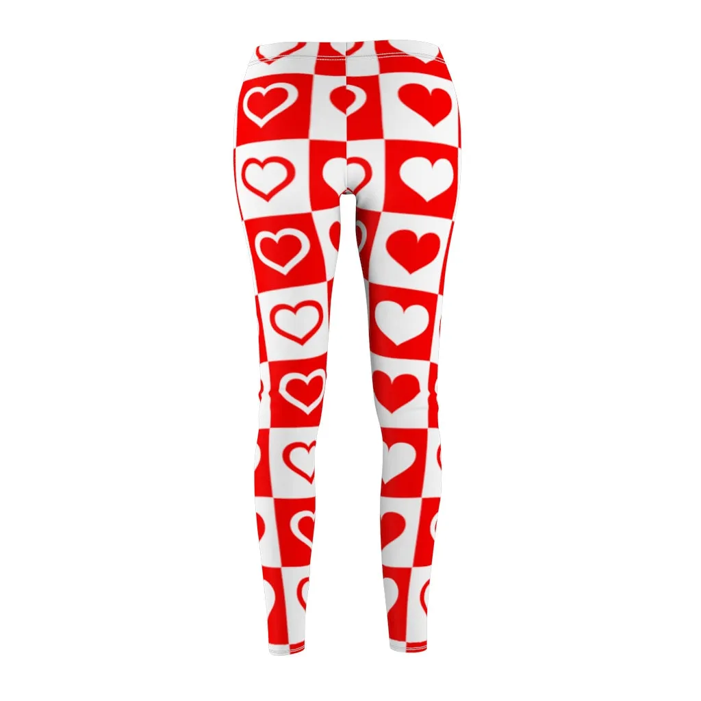 Hearts Pattern Leggings by Tshirt Unlimited