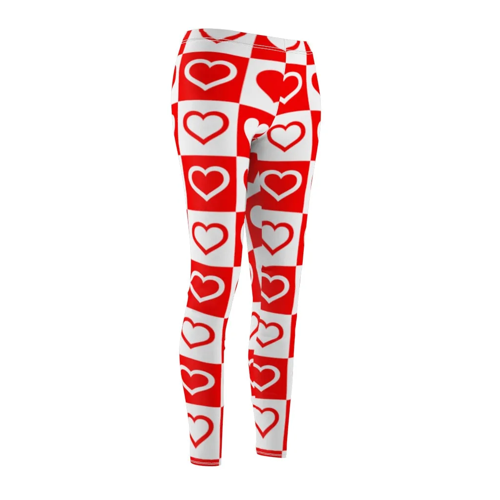 Hearts Pattern Leggings by Tshirt Unlimited