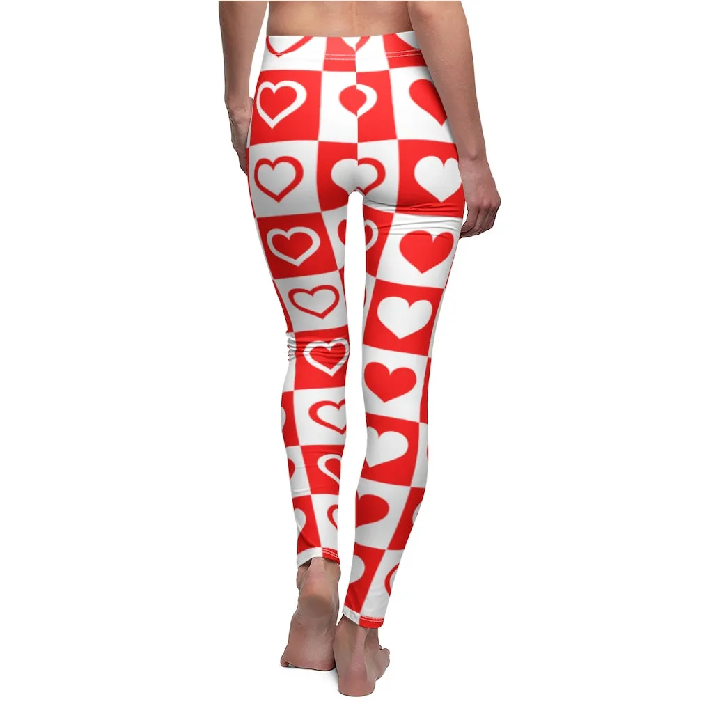 Hearts Pattern Leggings by Tshirt Unlimited