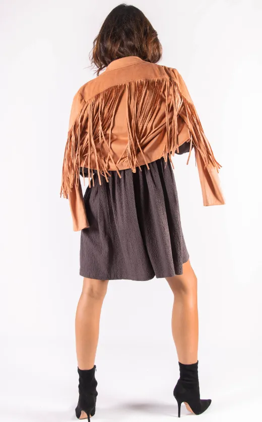 Heidi Cropped Fringe Jacket