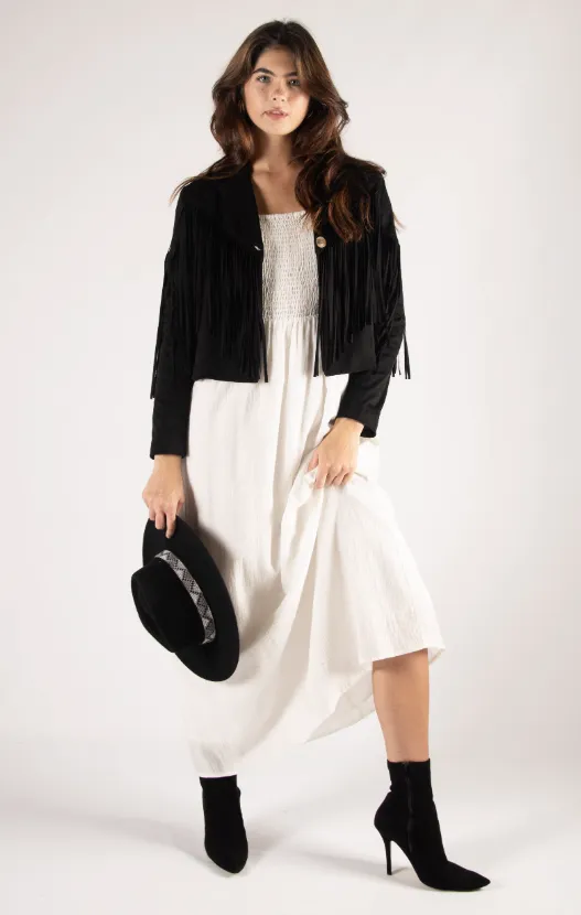 Heidi Cropped Fringe Jacket