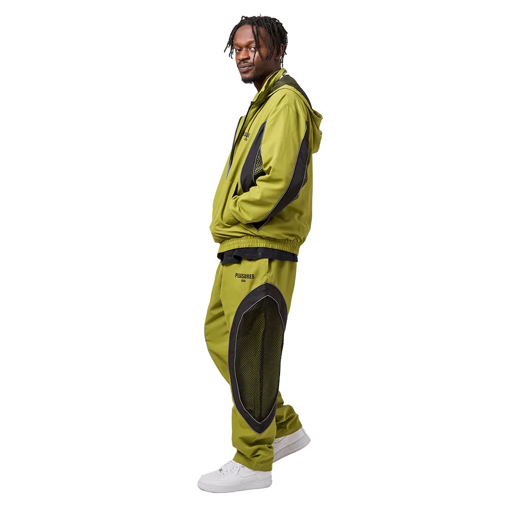 HUF X PLEASURE DARTON TRACK PANT // GREEN