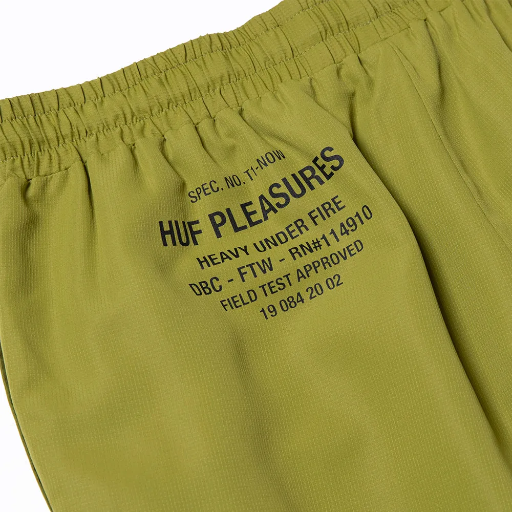 HUF X PLEASURE DARTON TRACK PANT // GREEN