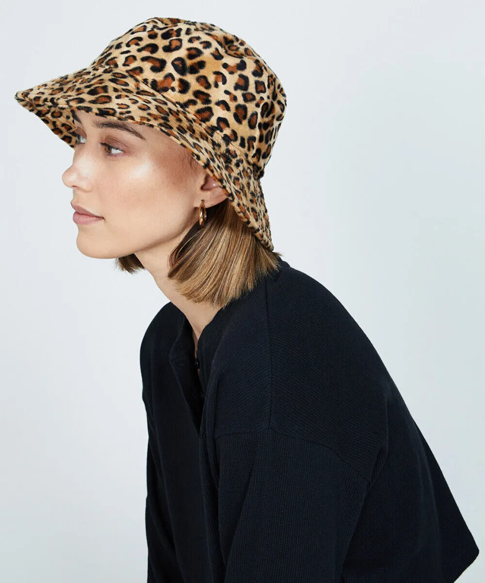 Insight Fuzzy Animal Bucket Hat Leopard