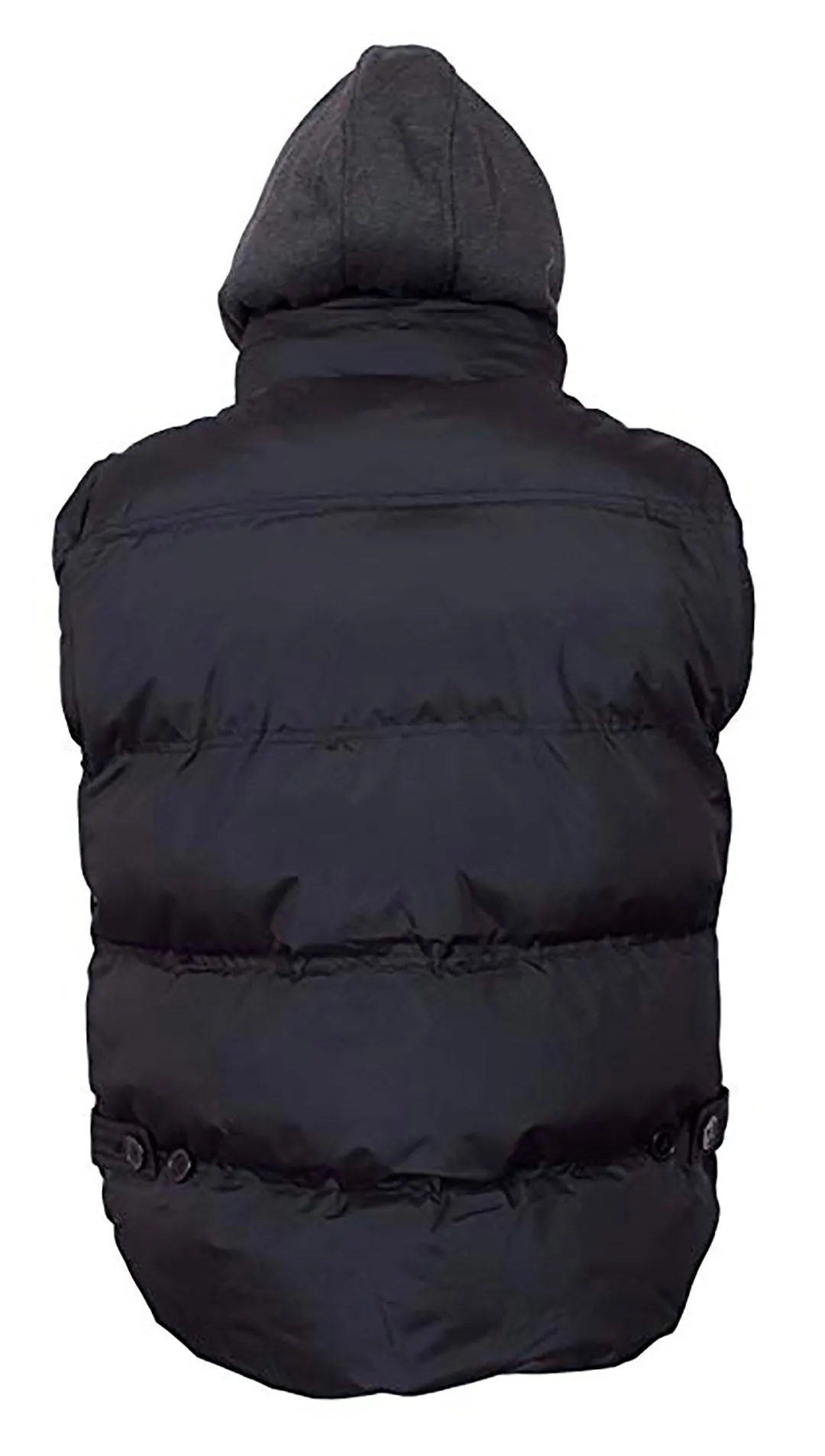 J. Whistler Rocky Mens Bubble Insulated Vest Hood Puffer Jacket Black 4XL