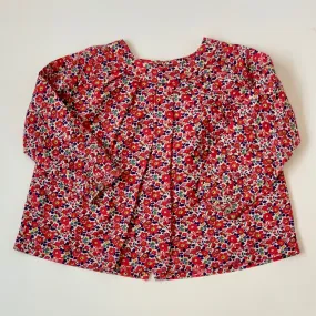 Jacadi Red Liberty Print Blouse With Bow: 18 Months