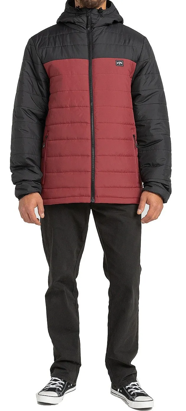 jacket Billabong Surf Check Puffer - Oxblood - men´s