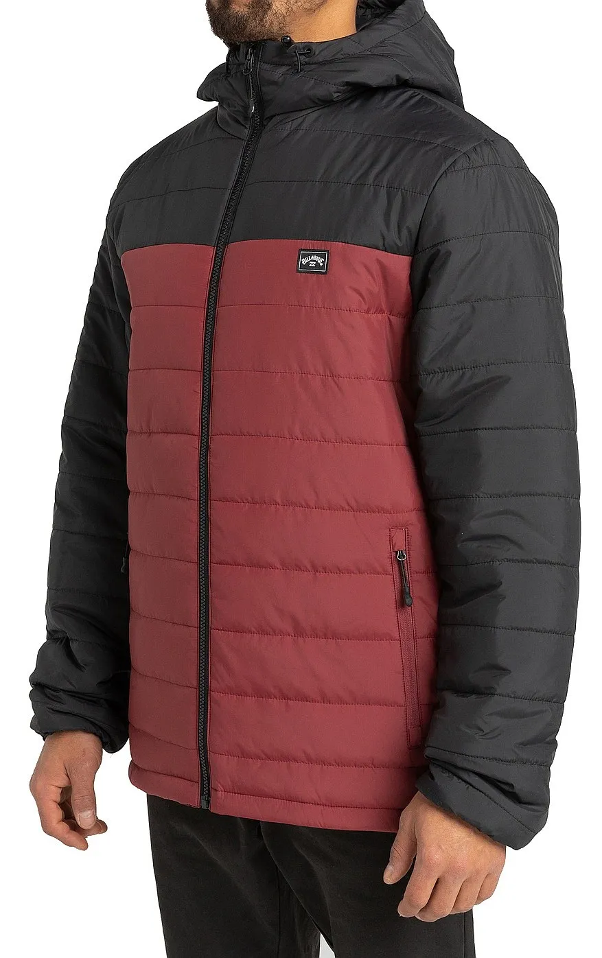 jacket Billabong Surf Check Puffer - Oxblood - men´s